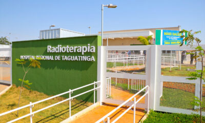 Fachada da Unidade de Radioterapia no Hospital Regional de Taguatinga