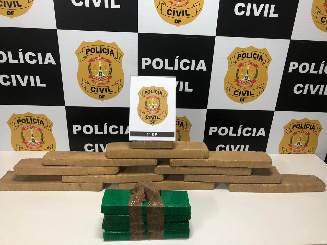 20 kg de maconha apreendidos pela Polícia Civil do DF