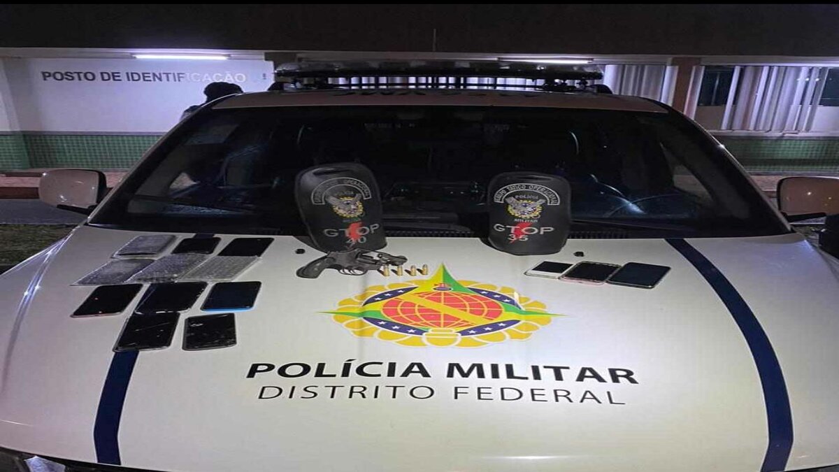 pertences apreendidos do falso policial