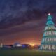 árvore de natal de luzes que ilustram o projeto Brasília Iluminada